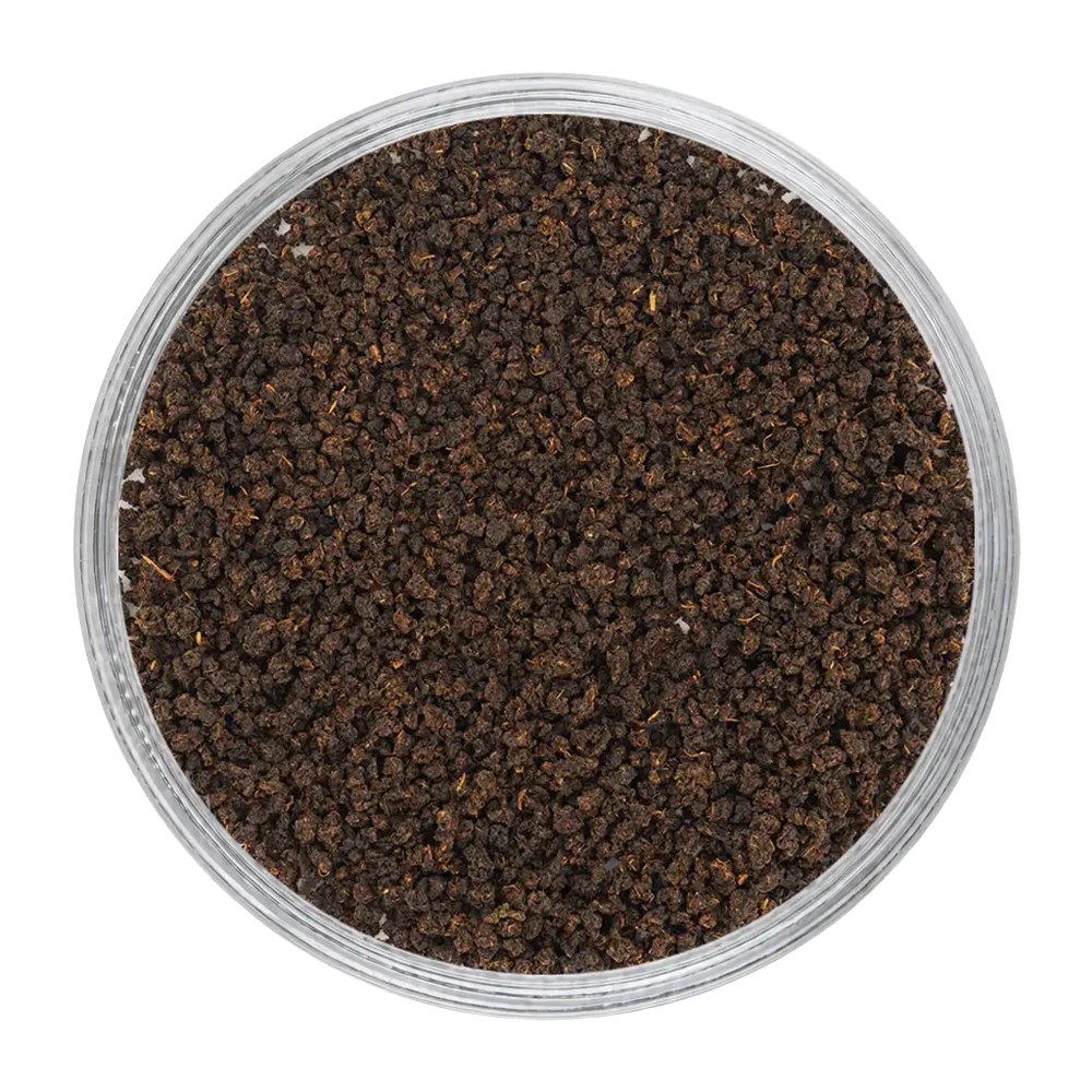Delight Everyday Assam CTC leaves showcasing rich colour, texture and granules.