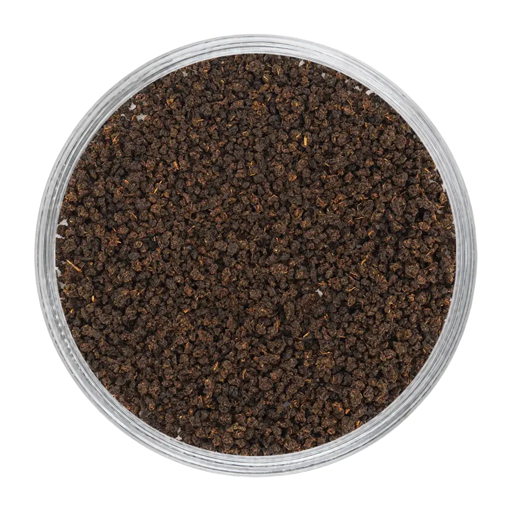 Delight Everyday Assam CTC leaves showcasing rich colour, texture and granules.