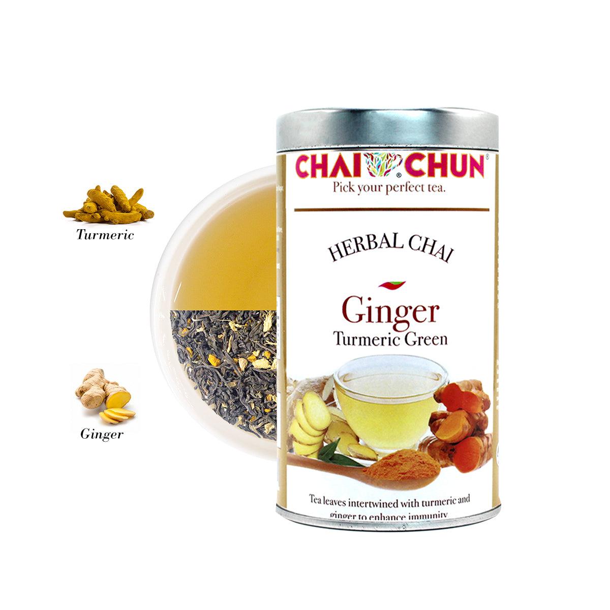 GINGER TURMERIC GREEN TEA - chaichuntea